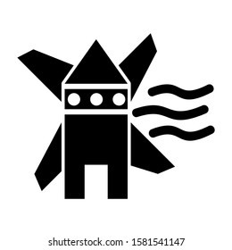 windmill icon isolated sign symbol vector illustration - high quality black style vector icons
