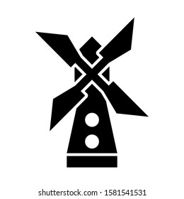 windmill icon isolated sign symbol vector illustration - high quality black style vector icons
