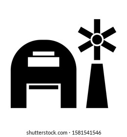 windmill icon isolated sign symbol vector illustration - high quality black style vector icons
