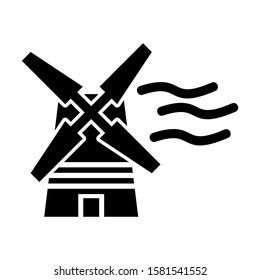 windmill icon isolated sign symbol vector illustration - high quality black style vector icons
