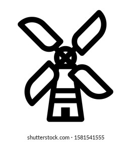 windmill icon isolated sign symbol vector illustration - high quality black style vector icons
