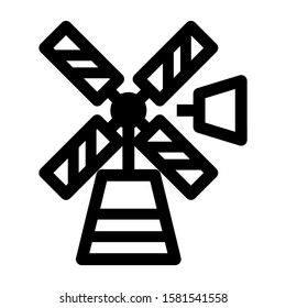 windmill icon isolated sign symbol vector illustration - high quality black style vector icons
