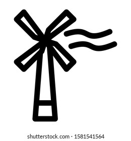 windmill icon isolated sign symbol vector illustration - high quality black style vector icons
