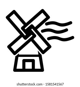 windmill icon isolated sign symbol vector illustration - high quality black style vector icons
