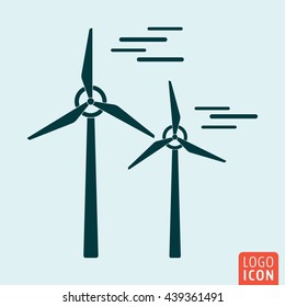 Windmill icon isolated. Wind turbine icon. Alternative energy symbol. Vector illustration