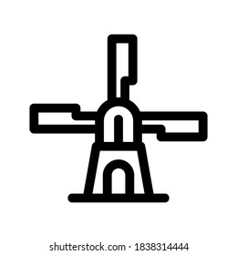 Windmill icon or logo isolated sign symbol vector illustration - high quality black style vector icons
