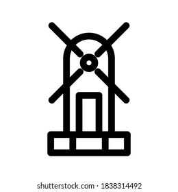 Windmill icon or logo isolated sign symbol vector illustration - high quality black style vector icons
