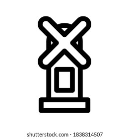 Windmill icon or logo isolated sign symbol vector illustration - high quality black style vector icons
