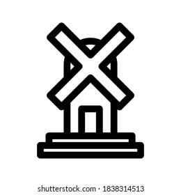 Windmill icon or logo isolated sign symbol vector illustration - high quality black style vector icons

