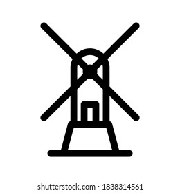 Windmill icon or logo isolated sign symbol vector illustration - high quality black style vector icons
