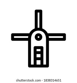Windmill icon or logo isolated sign symbol vector illustration - high quality black style vector icons
