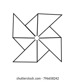 Windmill icon on white
