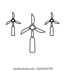 windmill icon on a white background, vector illustration