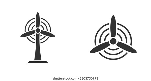 Windmill Icon. Rotating wind mill icon. Vector illustration.