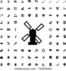 Windmill icon. set of filled agriculture icons.