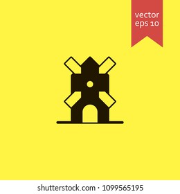 windmill. windmill icon. sign design. Vector EPS 10.