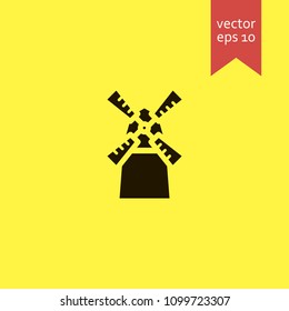 windmill. windmill icon. sign design. Vector EPS 10.