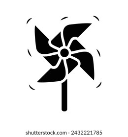 Windmill icon. sign for mobile concept and web design. vector illustration