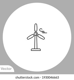 Windmill icon sign vector symbol. Logo illustration for web and mobile