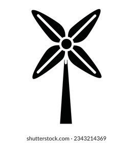 windmill icon silhouette style design