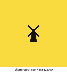 Windmill icon silhouette vector illustration