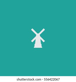 Windmill icon silhouette vector illustration
