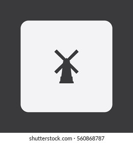 Windmill icon silhouette vector illustration