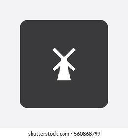 Windmill icon silhouette vector illustration