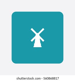 Windmill icon silhouette vector illustration
