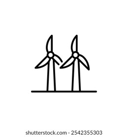 Windmill icon. Simple windmill icon for eco-friendly apps, sustainable energy websites, and educational materials on renewable resources. Vector illustration.