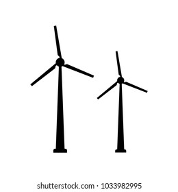 Windmill icon simple ecology sign vector illustration