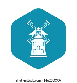 Windmill icon. Simple illustration of windmill vector icon for web