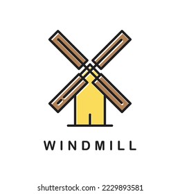 Windmill Icon Template. simple windmill vector