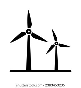 windmill icon template vector illustration.Wind turbine icon.