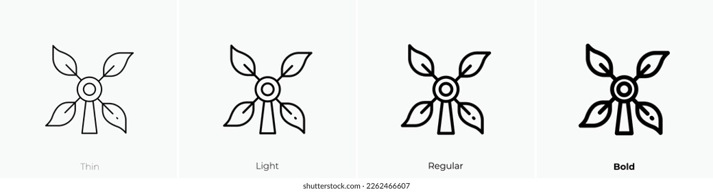 windmill icon. Thin, Light Regular And Bold style design isolated on white background