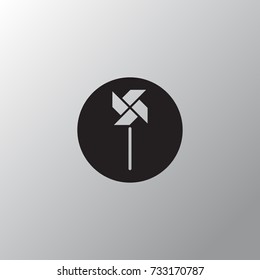 Windmill icon in trendy isolated on grey background.Vector illustration.
