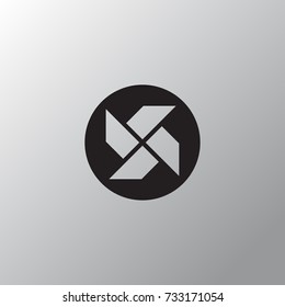 Windmill icon in trendy isolated on grey background.Vector illustration.