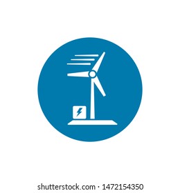 Windmill icon, turbines. logo design template vector illustration