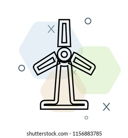 Windmill icon vector can be used as png, Windmill