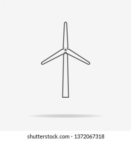 Windmill icon. Vector concept illustration for design.