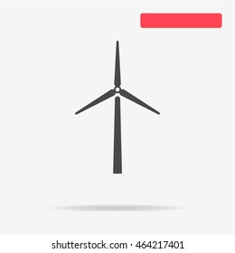 Windmill icon. Vector concept illustration for design.