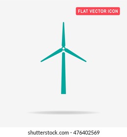 Windmill icon. Vector concept illustration for design.