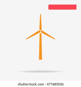 Windmill icon. Vector concept illustration for design.