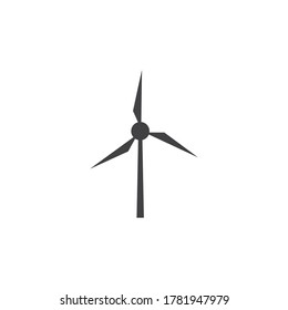 Windmill icon vector flat design template