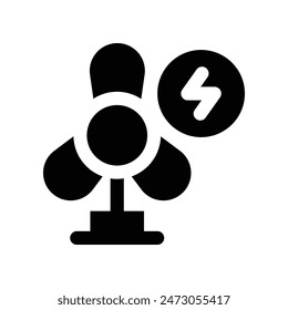 icono de molino de viento. icono de glifo de Vector para su Sitio web, móvil, presentación y diseño de logotipo.
