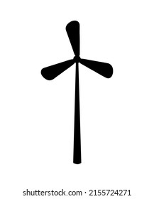 Symbol für Windmühle, Vektorgrafik-Logo-Vorlage