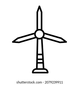 Windmill icon vector image. Can also be used for web apps, mobile apps and print media.