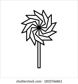 windmill icon vector isolated on white background