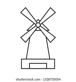
windmill icon vector on white background,  Buildings collection,  vector illustration