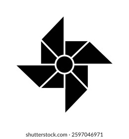 Windmill icon vector pinwheel sign
